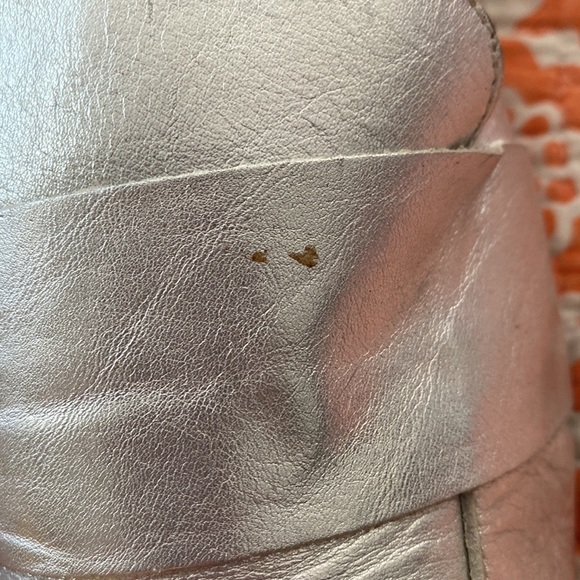 Free People At Ease Metallic Leather Slides  Size 38/8 - Picture 6 of 11